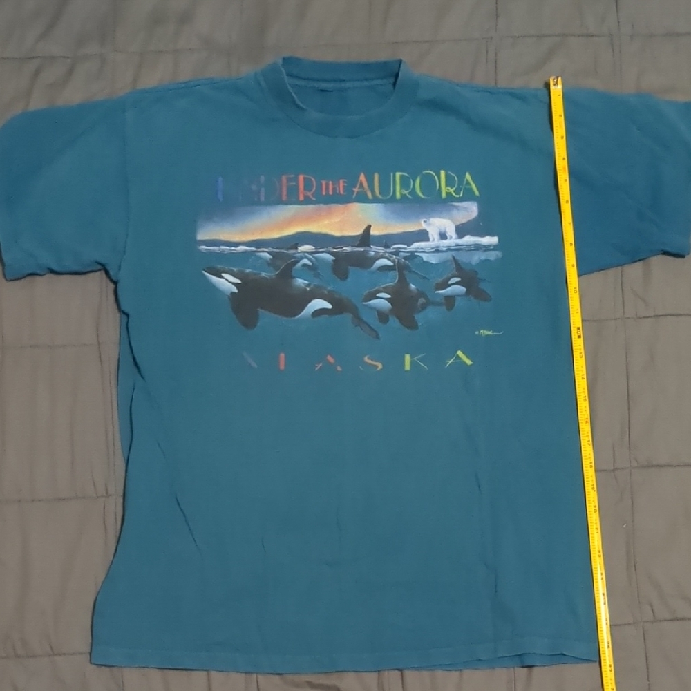 Vintage Alaska Under the Aurora Graphic Tee